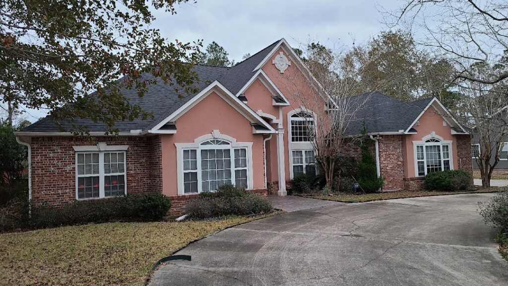 Charcoal shingle roof
