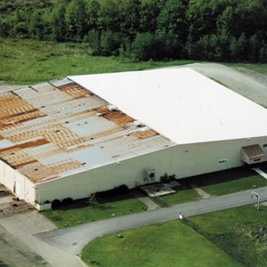 Building half coated